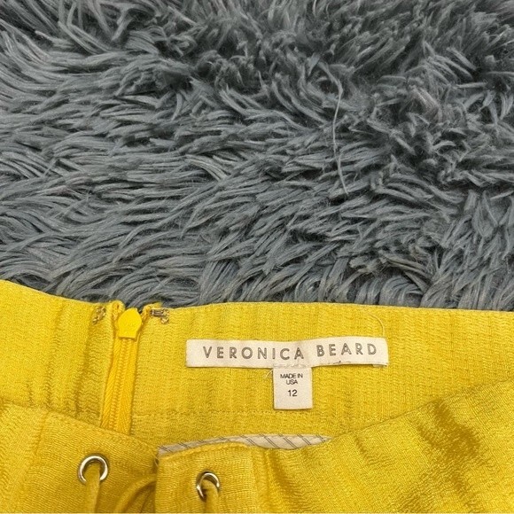 VERONICA BEARD Yellow Lulu Shorts Size L 12 - Picture 6 of 9